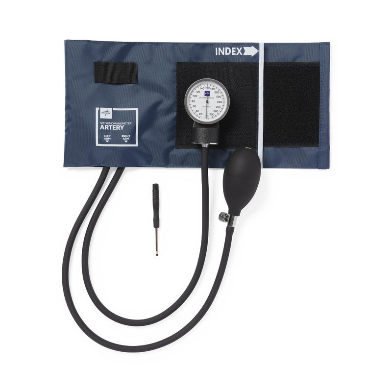 Compli-Mates Handheld Aneroid Sphygmomanometer with Nylon Case, Navy Blue, 1/EA  (MDS9106) Each