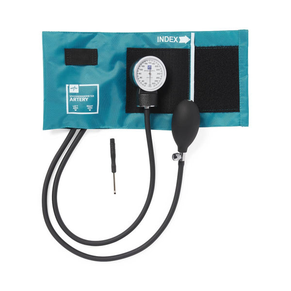 Compli-Mates Handheld Aneroid Sphygmomanometer with Nylon Case, Teal, 1/EA  (MDS9112) Each