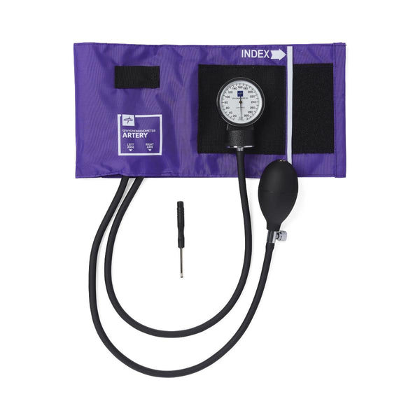 Compli-Mates Handheld Aneroid Sphygmomanometer with Nylon Case, Purple, 1/EA  (MDS9113) Each