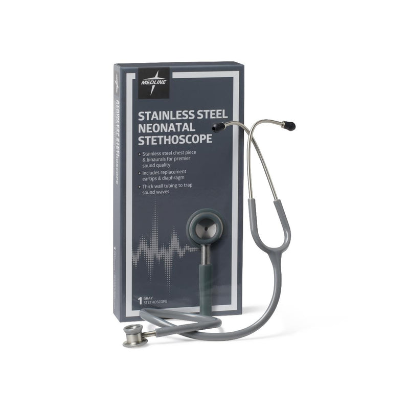 Elite Stainless Steel Neonatal Stethoscope, Gray, 1 EA (MDS92150) Each