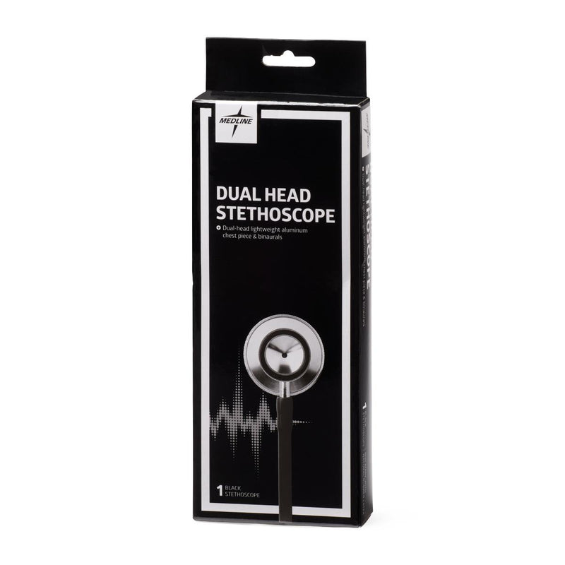 Dual-Head Stethoscope, Black, 100/CS (MDS926201CS) Case of 100