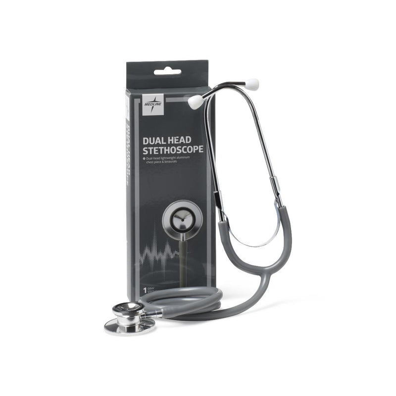 Dual-Head Stethoscope, Gray, 1/EA  (MDS926202) Each