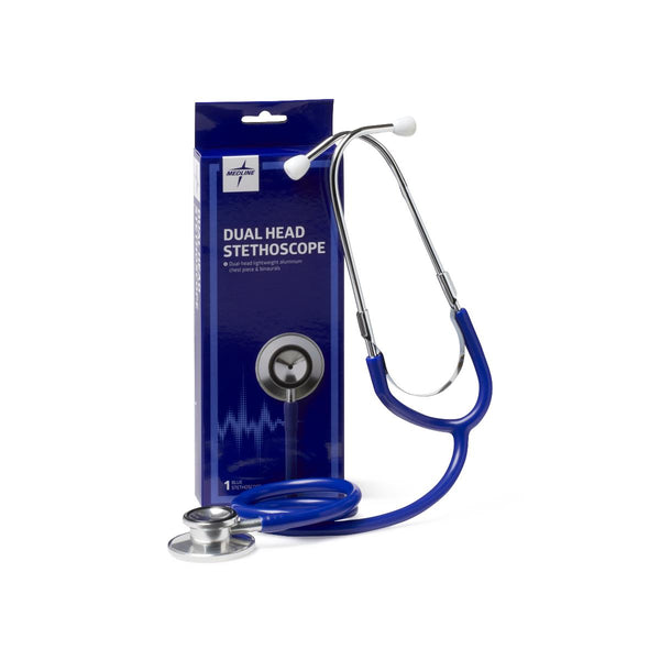 Dual-Head Stethoscope, Blue, 1/EA  (MDS926203) Each