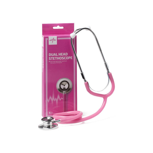 Dual-Head Stethoscope, Pink, 1 EA (MDS926209) Each