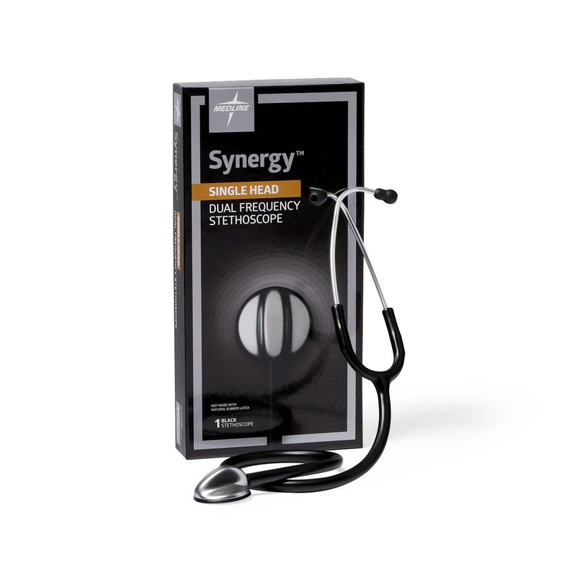 Synergy Single-Head Stethoscope, Black, 1 EA (MDS926601) Each