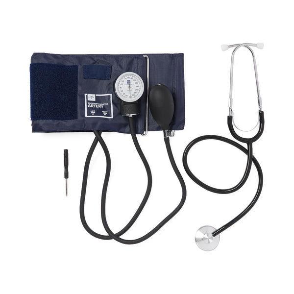 Handheld Aneroid Blood Pressure Monitor with D-Ring Cuff and Separate Single-Head Stethoscope, 1/EA  (MDS9300) Each