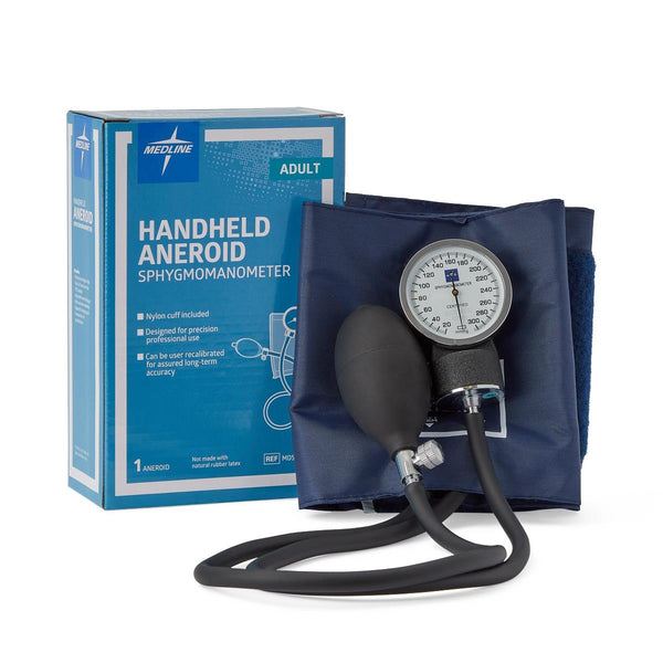 PVC Handheld Aneroid Sphygmomanometer, Adult, 1/EA  (MDS9380) Each