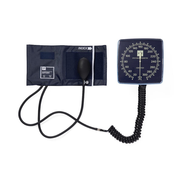 Wall-Mount Aneroid Sphygmomanometer with Adult Cuff, 1/EA  (MDS9400) Each