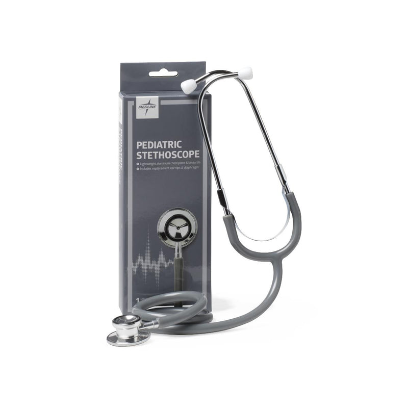 Dual-Head Pediatric Stethoscope, Gray, 1 EA (MDS9557) Each