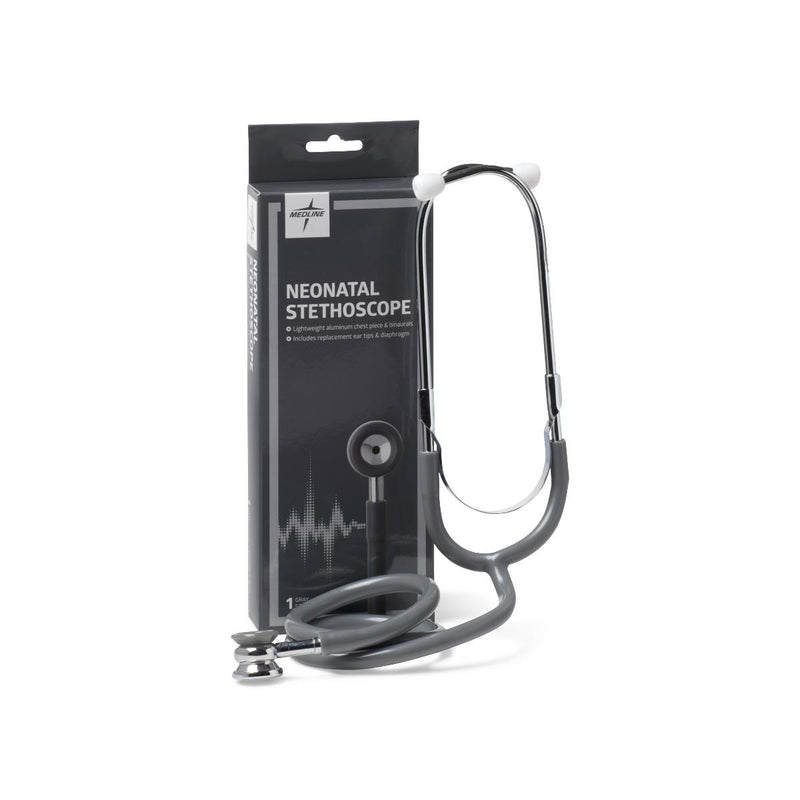 Dual-Head Neonatal Stethoscope, Gray, 1 EA (MDS9565) Each