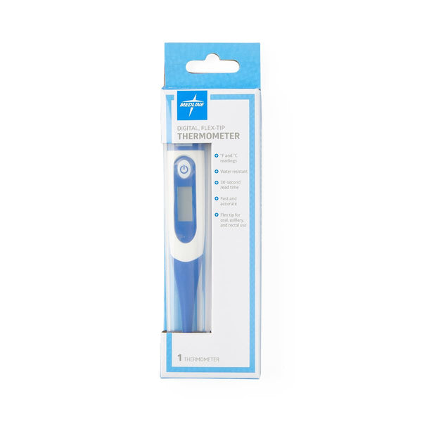 30-Second Oral Digital Thermometer with Flex Tip and Fahrenheit/Celsius, for Oral, Rectal or Axillary Use, 1/EA  (MDS99902H) Each