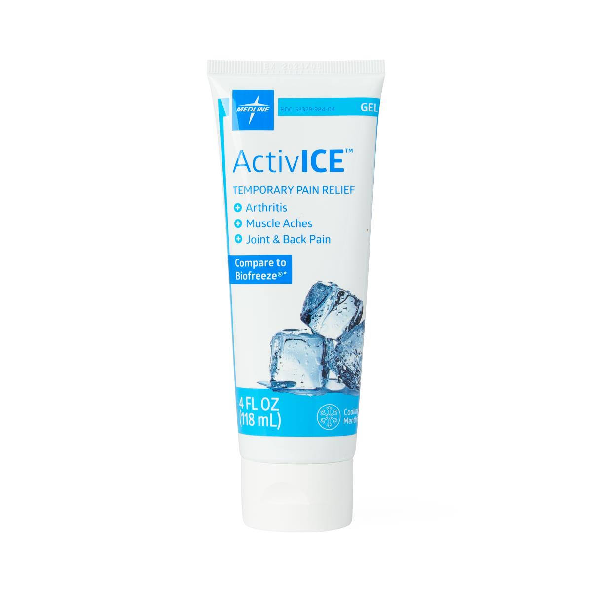 ActivICE Topical Pain Reliever, 4 oz. Gel Tube, 24/CS (MDSAICEGEL) Cas ...