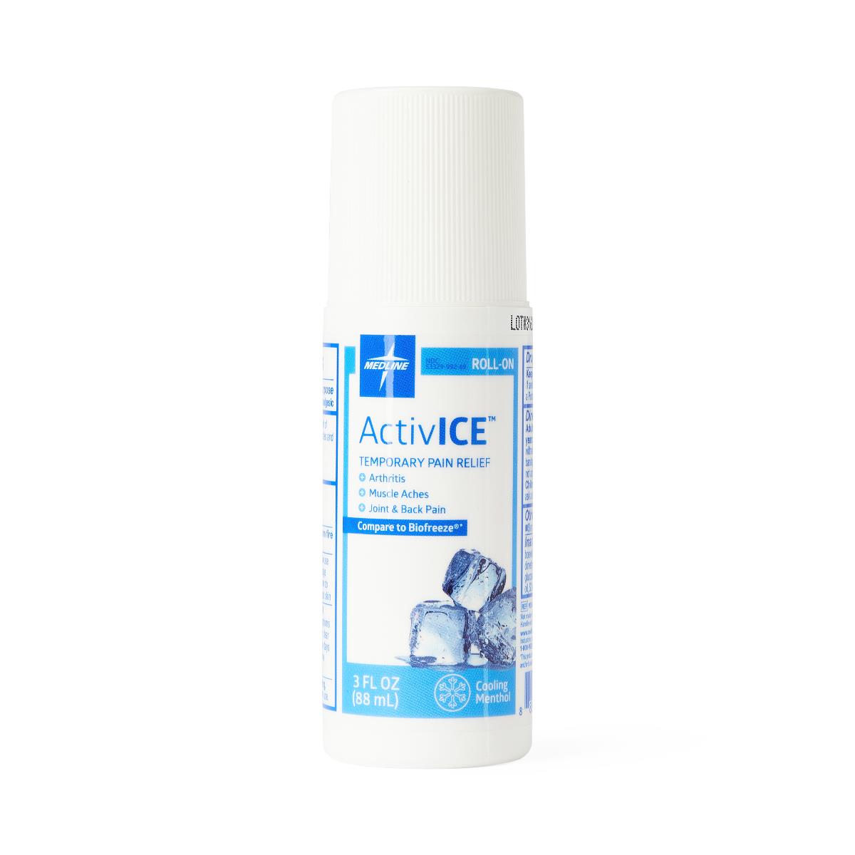 ActivICE Topical Pain Reliever, 3 oz. Roll-On Tube, 3-Pack, 8/CS (MDSA ...