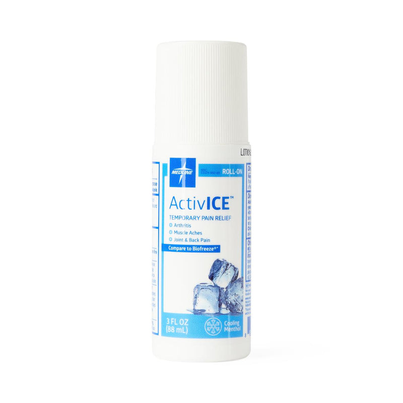 ActivICE Topical Pain Reliever, 3 oz. Roll-On Tube, 3-Pack, 8/CS (MDSAICEROLLP) Case of 8