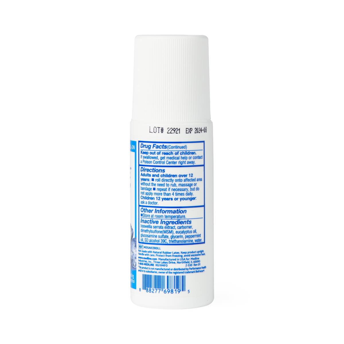 ActivICE Topical Pain Reliever, 3 oz. Roll-On Tube, 1 EA (MDSAICEROLLH ...
