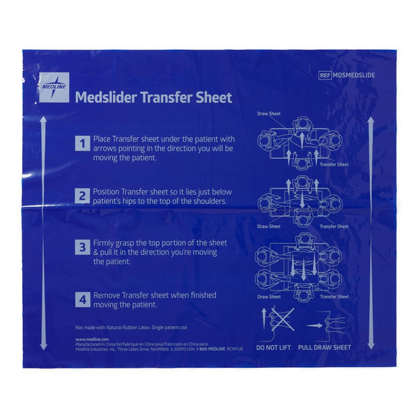 Blue MedSlider Disposable Transfer Solutions, 33"x39", 60/ea, 60/CS (MDSMEDSLIDE) Case of 60