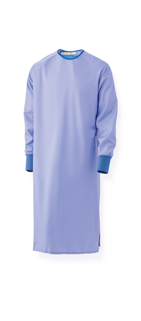 Blockade Reusable Cover Gown, 1-Ply, Ceil Blue, AngelStat Back, Snaps at Neck, Ties at Back, Size L, 12/DZ  (MDT012091L) 1 Dozen