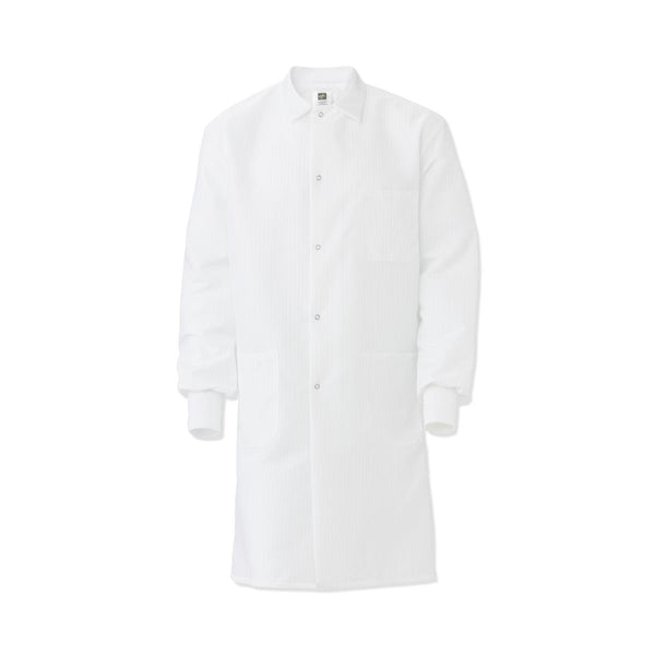 Protective Barrier Lab Coat with Pockets, ResiStat Static and Fluid Resistant, White, Size L, 1/EA  (MDT046805L) Each