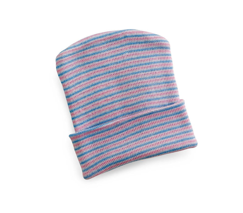 Infant Head Warmer, Pink/Blue Stripe, 50/PK  (MDT211434PB) Pack of 50