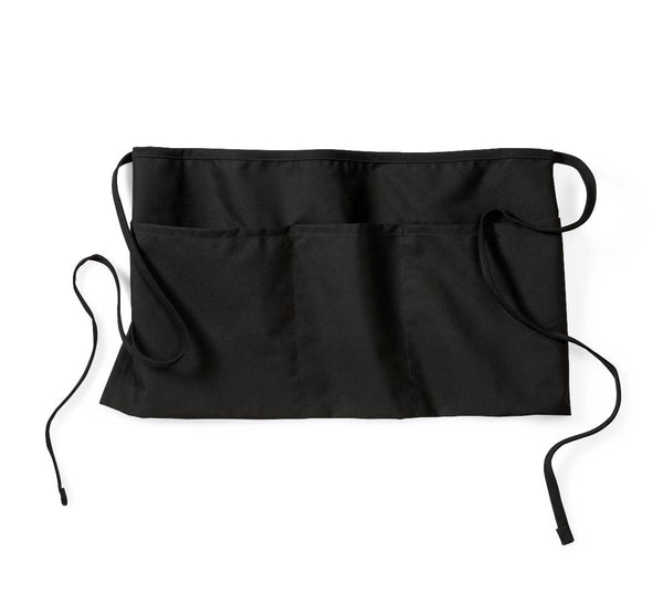 Unisex Waist Apron with 3 Pockets, 11" x 23", Black, 1/EA  (MDT7700290NS) Each