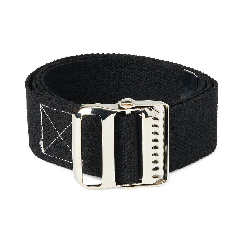 Cotton Gait/Transfer Belt with Metal Buckle, 2" x 54", Black, 1 EA (MDT821203BS) Each