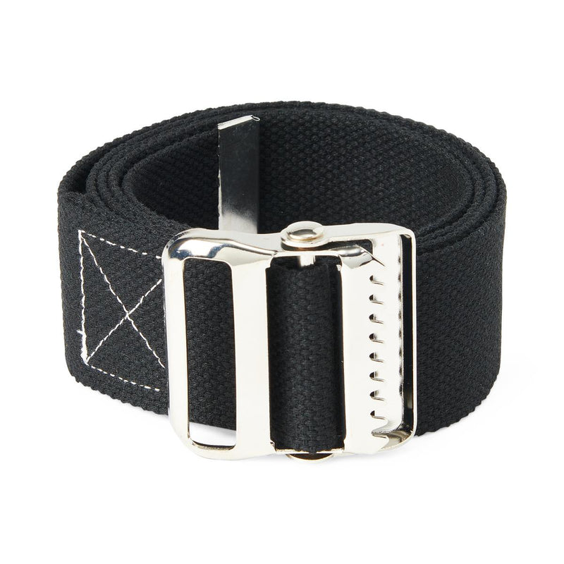 Cotton Gait/Transfer Belt with Metal Buckle, 2" x 60", Black, 1 EA (MDT821203B) Each