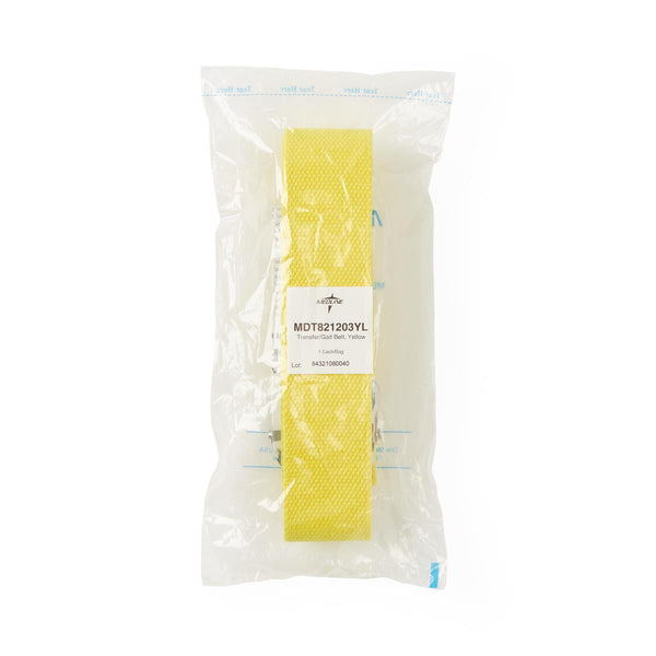 Cotton Gait/Transfer Belt with Metal Buckle, Bariatric, 2" x 72", Yellow, 1 EA (MDT821203YL) Each