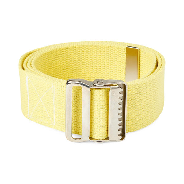 Cotton Gait/Transfer Belt with Metal Buckle, 2" x 60", Yellow, 1 EA (MDT821203Y) Each