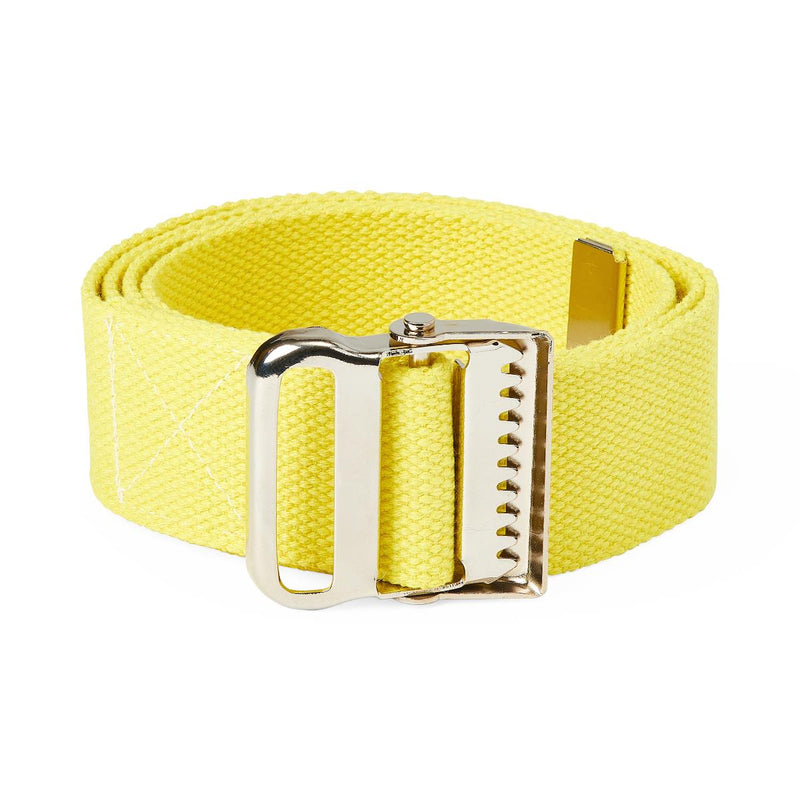 Cotton Gait/Transfer Belt with Metal Buckle, 2" x 54", Yellow, 1 EA (MDT821203YS) Each