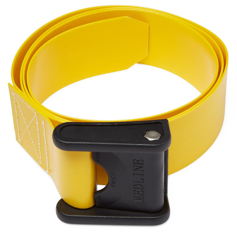 Wipeable Gait Belt, Polyurethane Coated, Yellow, 60", 1 EA (MDT828203YWP) Each
