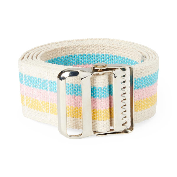 Washable Cotton Gait/Transfer Belt with Metal Buckle, 2" x 60", Pastel, 6/CS  (MDT828204C) Case of 6