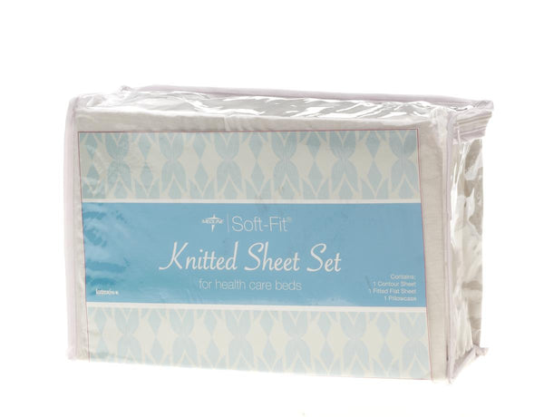 Soft-Fit Knit Sheet Set in White, 6/CS  (MDTDEALERPK2) Case of 6