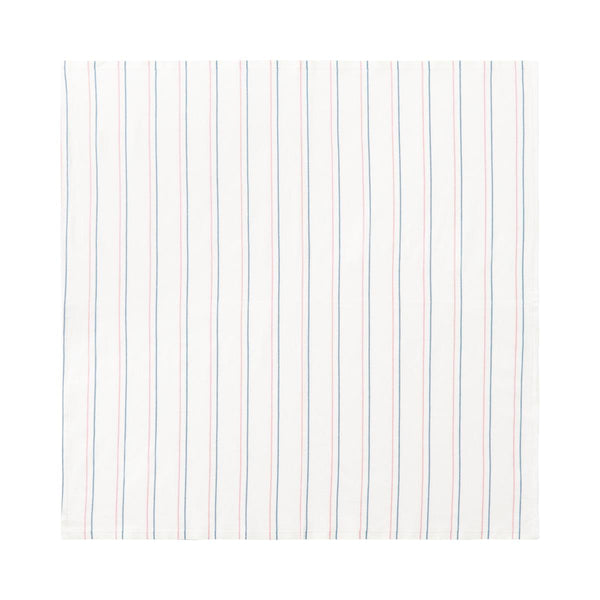 Baby Blanket, 100% Cotton, Standard Weight, White with Pink and Blue Stripe, 36" x 36" (91.4 cm x 91.4 cm), 72/Case, 1/EA  (MDTPB3C36STR) Each