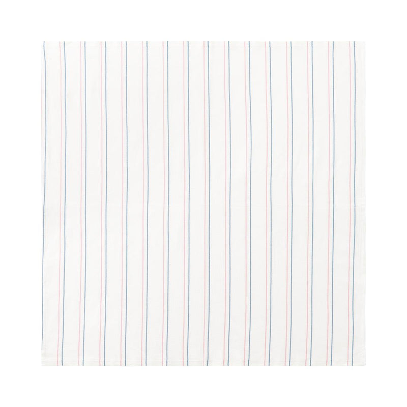 Baby Blanket, 100% Cotton, Standard Weight, White with Pink and Blue Stripe, 36" x 36" (91.4 cm x 91.4 cm), 72/Case, 1/EA  (MDTPB3C36STR) Each