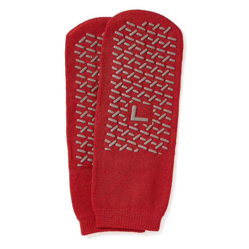 Double-Tread Patient Slippers, Red, Size L, 48/CS  (MDTPS4B04FPR) Case of 48