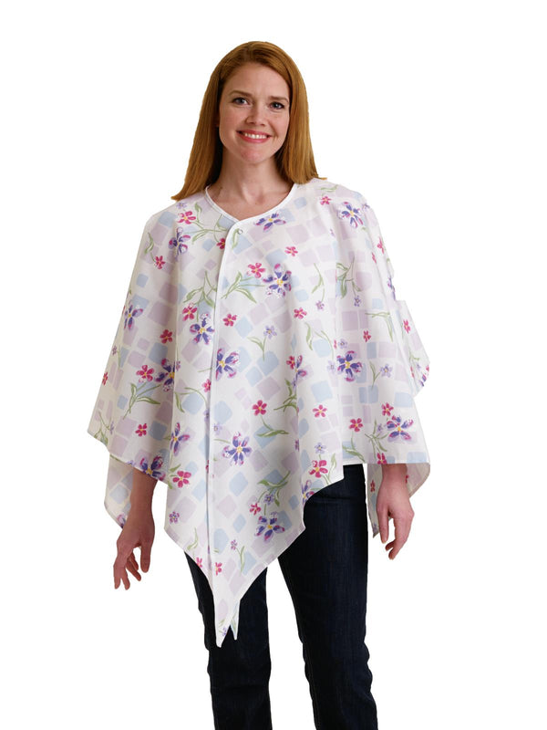 Comfort Ease Mammography Cape, Blossom/Tile Print, 12/DZ  (MDTSG5ROHBLS) 1 Dozen