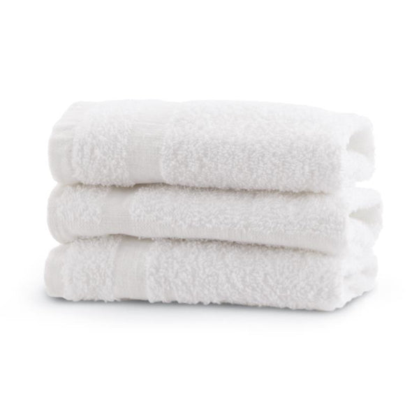 Basic 100% Cotton Washcloth, White, 12" x 12", 0.7 lb./Dz., 12/DZ  (MDTWC3C11HZ) 1 Dozen