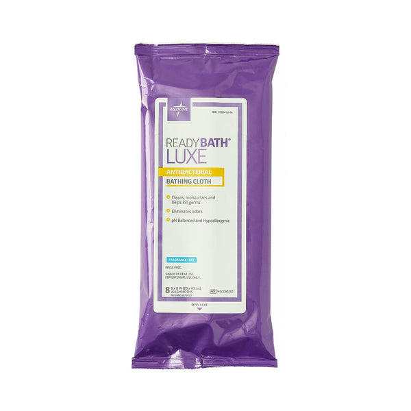 ReadyBath LUXE Total Body Cleansing Heavyweight Washcloth, Antibacterial, Fragrance Free, 8/Pack, 24/CS (MSC095101) Case of 24