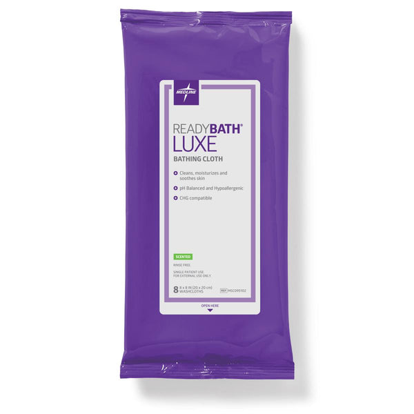 ReadyBath LUXE Total Body Cleansing Heavyweight Washcloth, Scented, 8/Pack, 24/CS (MSC095102) Case of 24