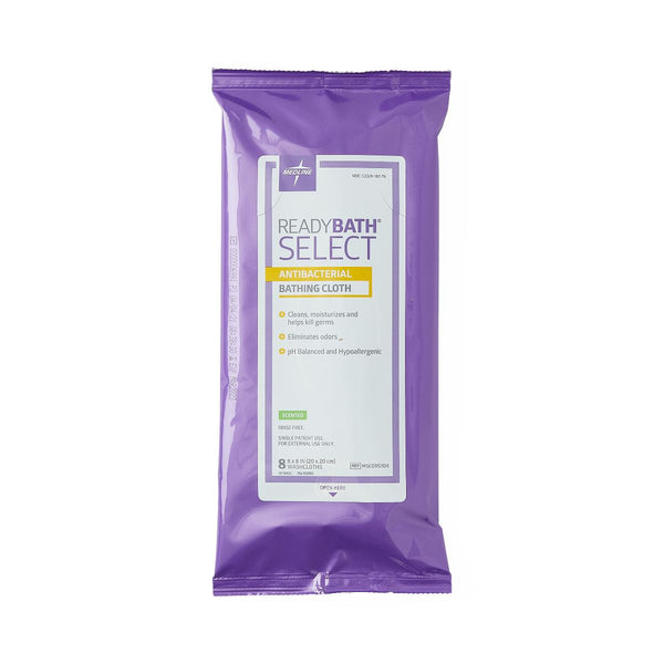 ReadyBath SELECT Medium-Weight Washcloth, Antibacterial, Scented, 8/Pack, 30/CS (MSC095104) Case of 30
