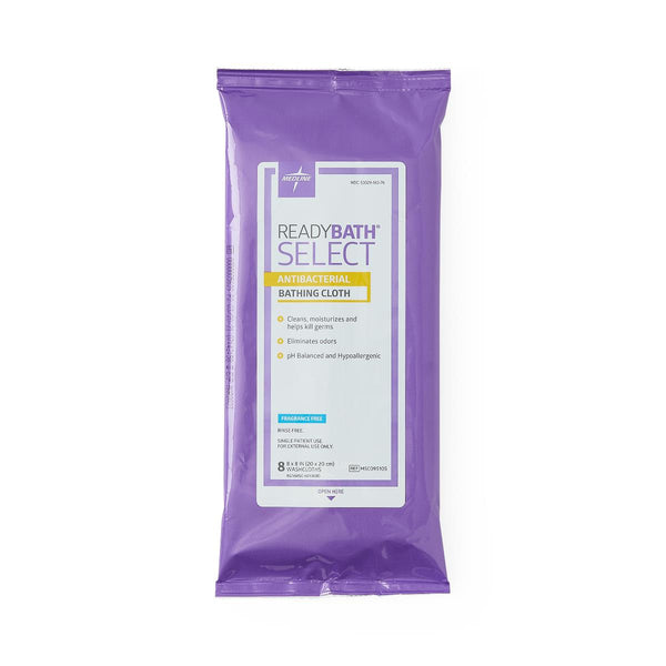 ReadyBath SELECT Medium-Weight Washcloth, Antibacterial, Fragrance Free, 8/Pack, 30/CS (MSC095105) Case of 30