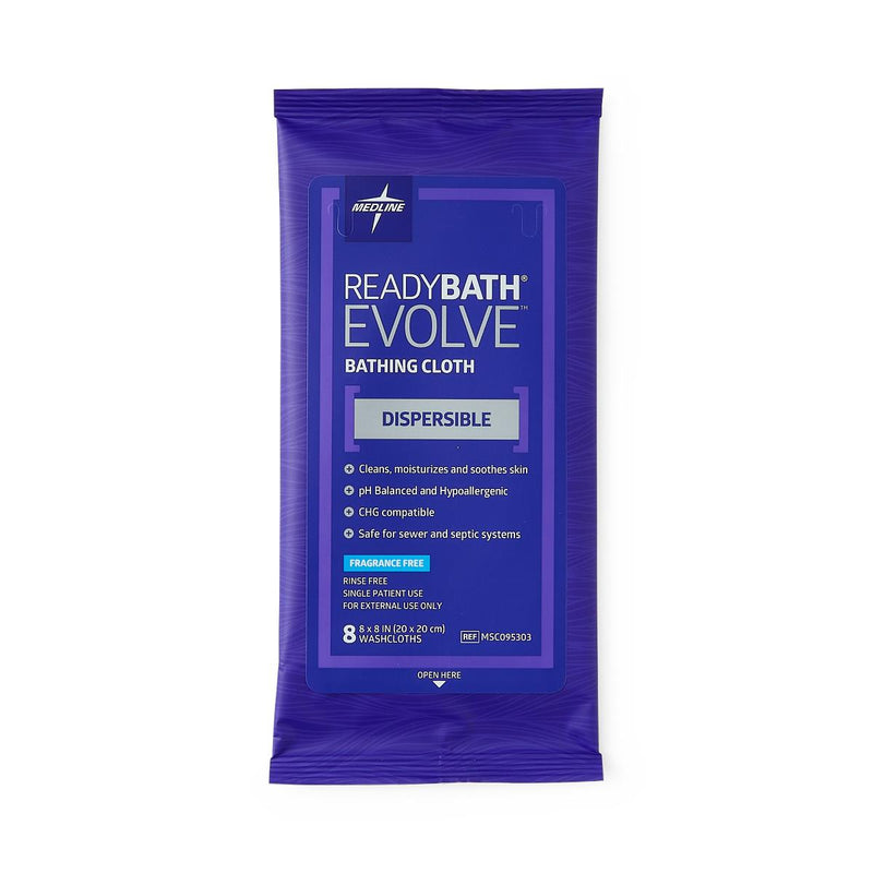 ReadyBath Evolve Fragrance-Free Bathing Wipes, 30/CS (MSC095303) Case of 30
