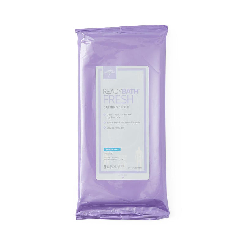 ReadyBath Fragrance-Free Fresh Standard-Weight Bathing Cloths, 30/CS (MSC095309) Case of 30