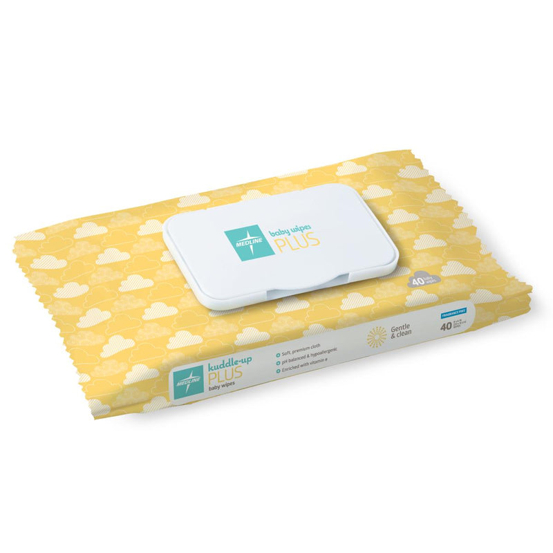 Baby Wipes Plus Fragrance-Free, 8"x 6", 40/Pack, 24/CS (MSC263040) Case of 24