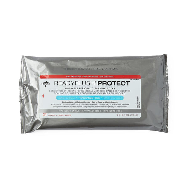 ReadyFlush Protect Flushable Personal Cleansing Wipes with Dimethicone, 576/CS (MSC263811) Case of 576