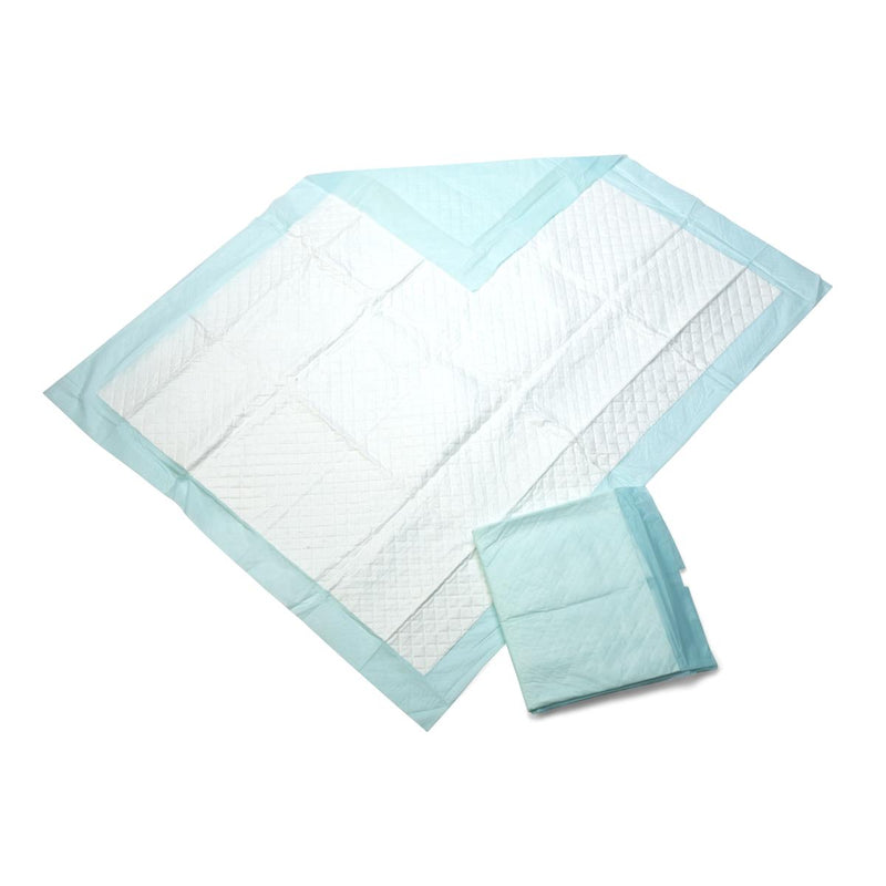 Medline Fluff and Polymer Underpad, Heavy Absorbency, 30" x 36", Green, Quilted, 75/CS  (MSC282030LBC) Case of 75