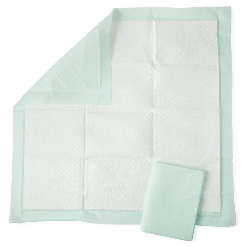 Fluff and Polymer Underpad, Heavy Absorbency, 36" x 36", Green, Quilted, 50/CS (MSC282070LB) Case of 50