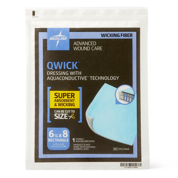 Qwick Nonadhesive Dressing with Aquaconductive Technology, 6.125" x 8", 1/EA  (MSC5868H) Each