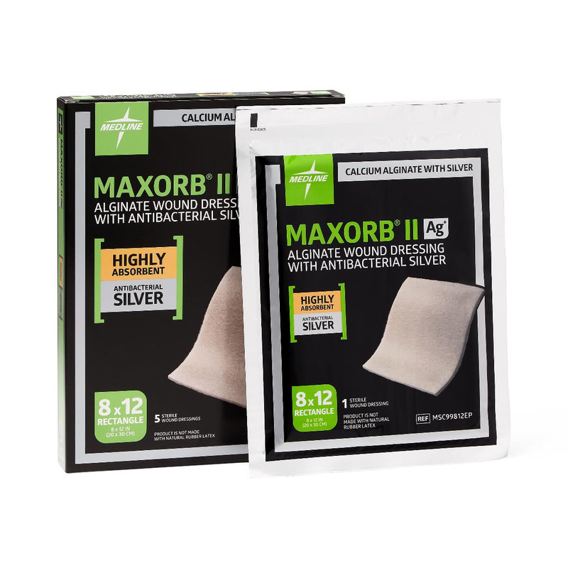 Maxorb II Silver Alginate Dressings, 50/CS (MSC99812EP) Case of 50