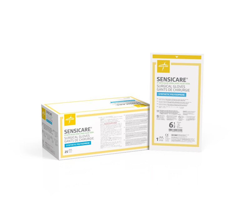 SensiCare PI with Aloe Surgical Gloves, Size 6.5, 25/BX  (MSG1065Z) Box of 25